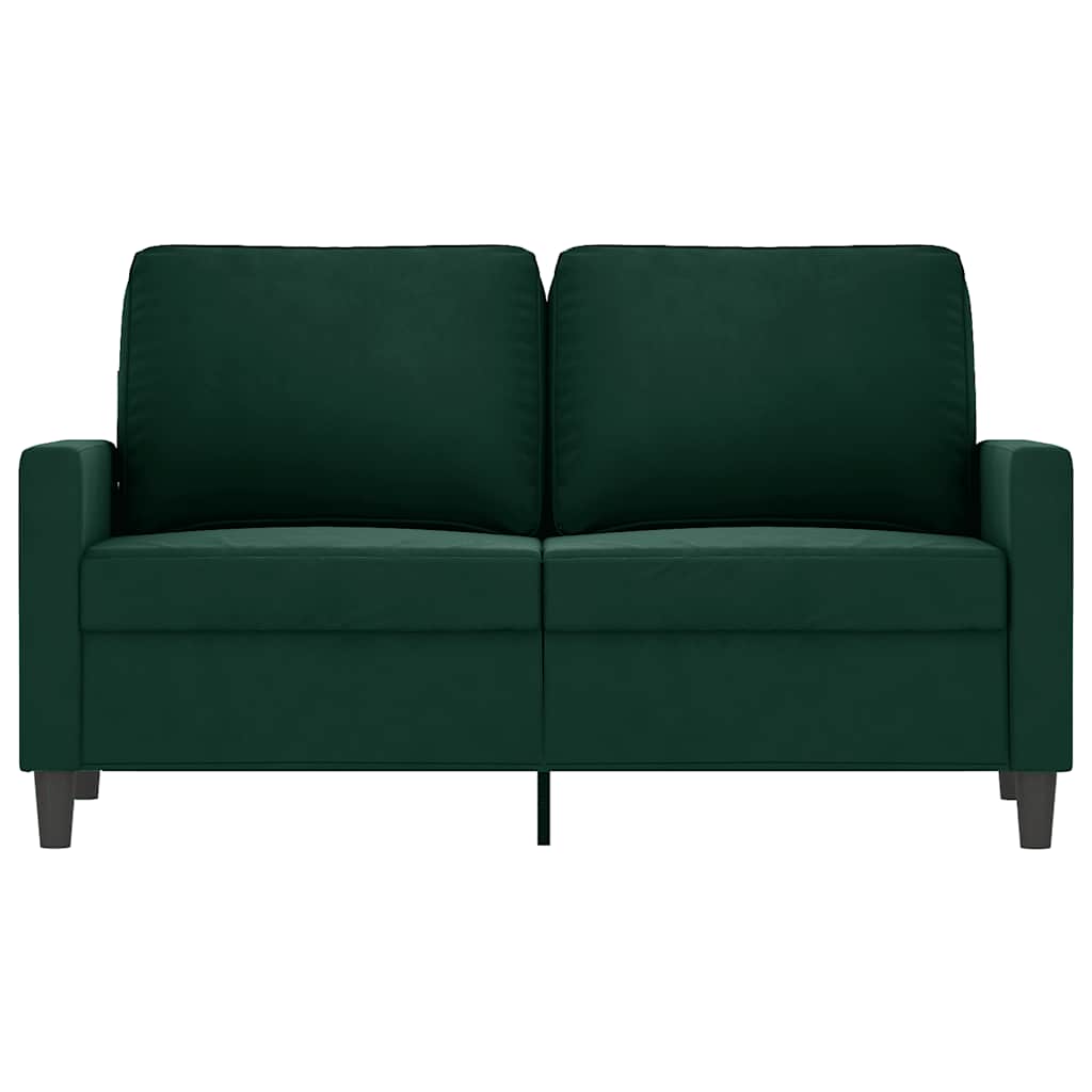 Dvivietė sofa, tamsiai žalios spalvos, 120cm, aksomas