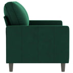 Dvivietė sofa, tamsiai žalios spalvos, 120cm, aksomas