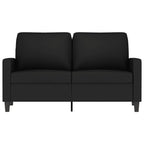 Dvivietė sofa, juodos spalvos, 120cm, aksomas