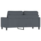Dvivietė sofa, tamsiai pilkos spalvos, 140cm, aksomas