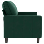 Dvivietė sofa, tamsiai žalios spalvos, 140cm, aksomas