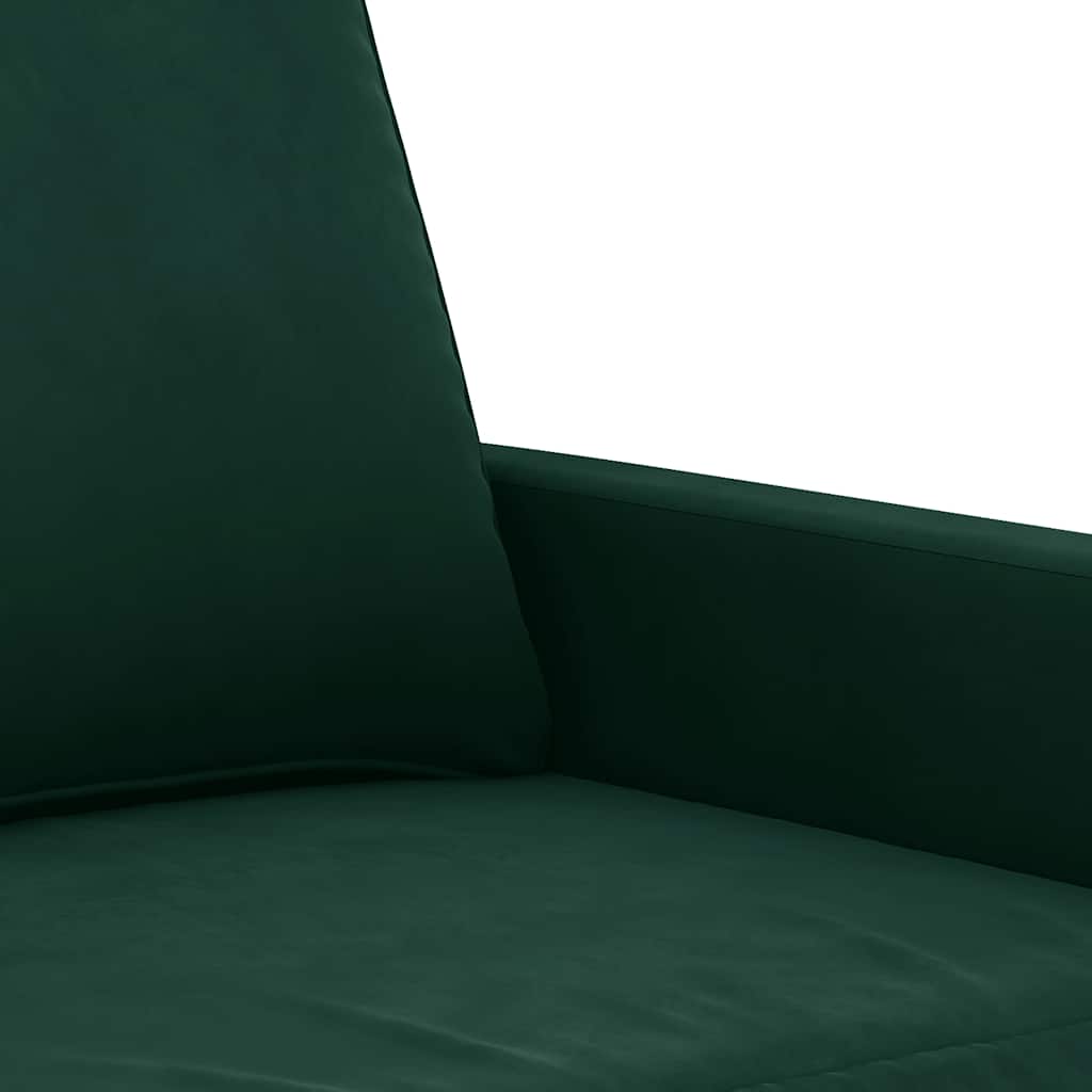 Dvivietė sofa, tamsiai žalios spalvos, 140cm, aksomas