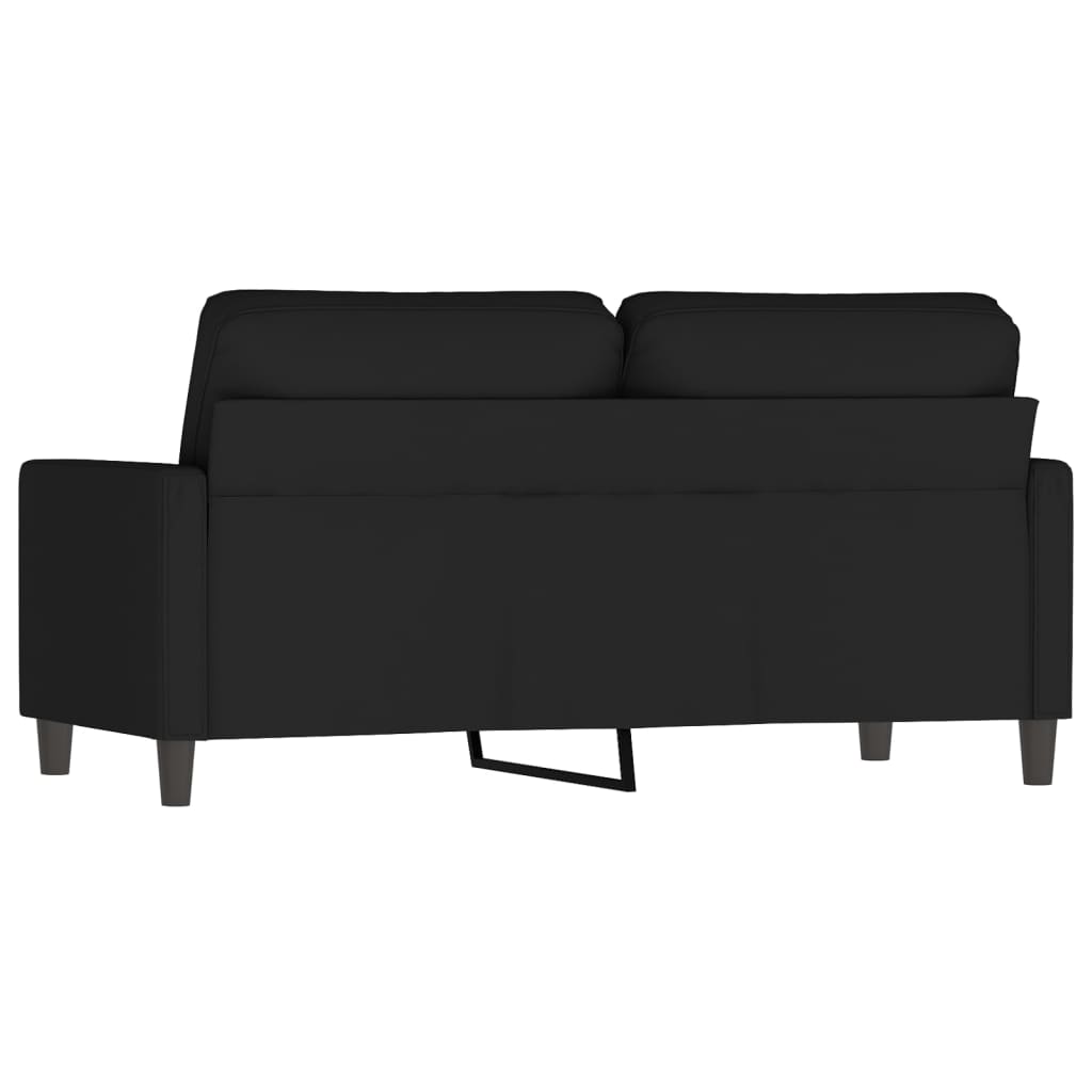 Dvivietė sofa, juodos spalvos, 140cm, aksomas