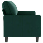 Trivietė sofa, tamsiai žalios spalvos, 180cm, aksomas