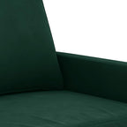 Trivietė sofa, tamsiai žalios spalvos, 180cm, aksomas