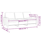 Trivietė sofa, tamsiai žalios spalvos, 180cm, aksomas