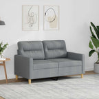 Dvivietė sofa, šviesiai pilkos spalvos, 120cm, audinys
