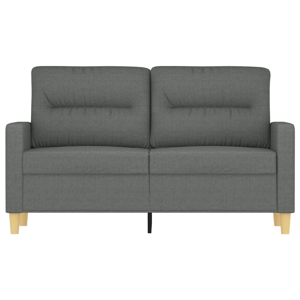Dvivietė sofa, tamsiai pilkos spalvos, 120cm, audinys