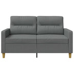 Dvivietė sofa, tamsiai pilkos spalvos, 120cm, audinys