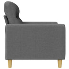 Dvivietė sofa, tamsiai pilkos spalvos, 120cm, audinys