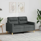 Dvivietė sofa, tamsiai pilkos spalvos, 120cm, audinys