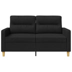 Dvivietė sofa, juodos spalvos, 120cm, audinys