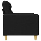Dvivietė sofa, juodos spalvos, 120cm, audinys