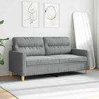 Dvivietė sofa, šviesiai pilkos spalvos, 140cm, audinys