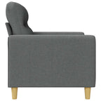 Dvivietė sofa, tamsiai pilkos spalvos, 140cm, audinys