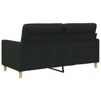 Dvivietė sofa, juodos spalvos, 140cm, audinys