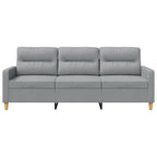 Trivietė sofa, šviesiai pilkos spalvos, 180cm, audinys