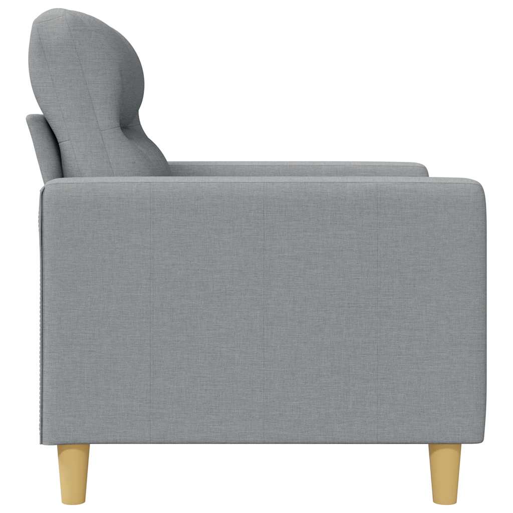 Trivietė sofa, šviesiai pilkos spalvos, 180cm, audinys