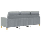 Trivietė sofa, šviesiai pilkos spalvos, 180cm, audinys