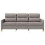 Trivietė sofa, taupe spalvos, 180cm, audinys