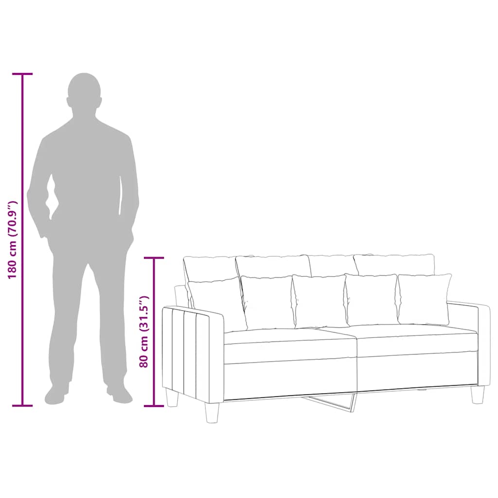 Dvivietė sofa, šviesiai pilkos spalvos, 140cm, audinys