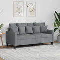 Dvivietė sofa, šviesiai pilkos spalvos, 140cm, audinys