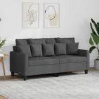Dvivietė sofa, tamsiai pilkos spalvos, 140cm, audinys