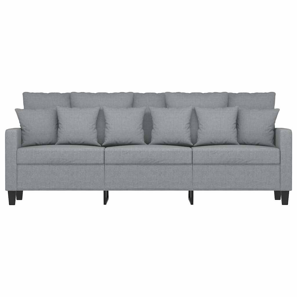 Trivietė sofa, šviesiai pilkos spalvos, 180cm, audinys