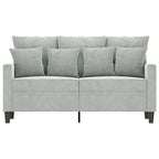 Dvivietė sofa, šviesiai pilkos spalvos, 120cm, aksomas