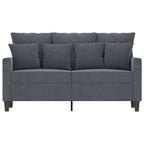Dvivietė sofa, tamsiai pilkos spalvos, 120cm, aksomas