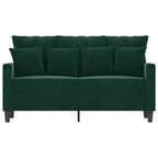 Dvivietė sofa, tamsiai žalios spalvos, 120cm, aksomas