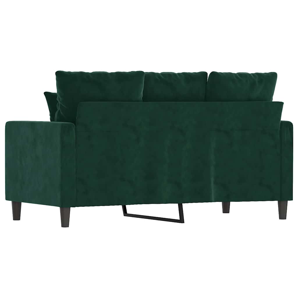 Dvivietė sofa, tamsiai žalios spalvos, 120cm, aksomas