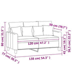 Dvivietė sofa, tamsiai žalios spalvos, 120cm, aksomas