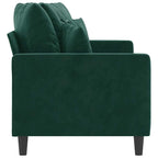 Dvivietė sofa, tamsiai žalios spalvos, 140cm, aksomas