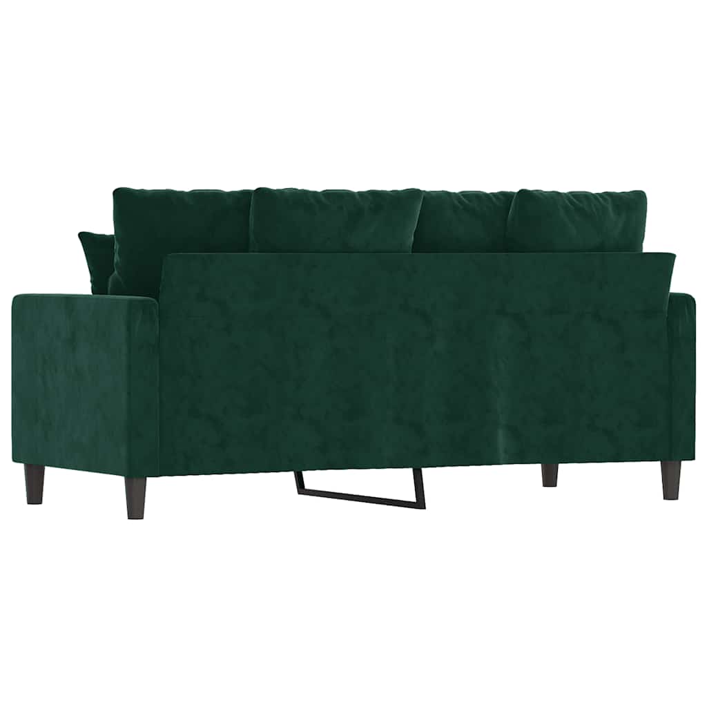 Dvivietė sofa, tamsiai žalios spalvos, 140cm, aksomas