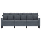 Trivietė sofa, tamsiai pilkos spalvos, 180cm, aksomas