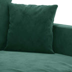 Trivietė sofa, tamsiai žalios spalvos, 180cm, aksomas