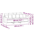 Trivietė sofa, tamsiai žalios spalvos, 180cm, aksomas