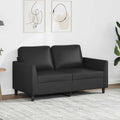 Dvivietė sofa, juodos spalvos, 120cm, dirbtinė oda