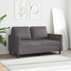 Dvivietė sofa, pilkos spalvos, 120cm, dirbtinė oda
