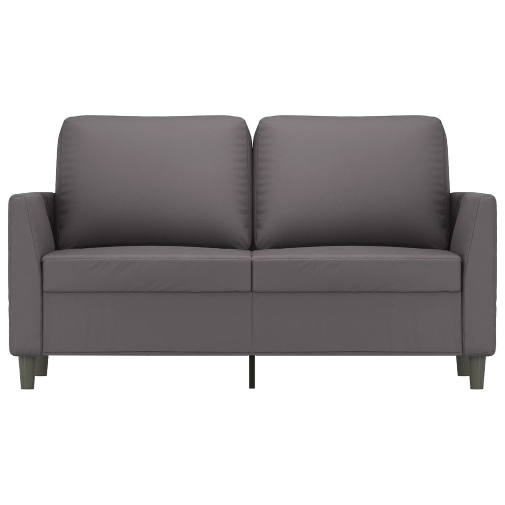 Dvivietė sofa, pilkos spalvos, 120cm, dirbtinė oda