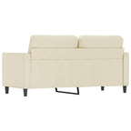 Dvivietė sofa, kreminės spalvos, 140cm, dirbtinė oda
