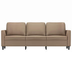 Trivietė sofa, kapučino spalvos, 180cm, dirbtinė oda