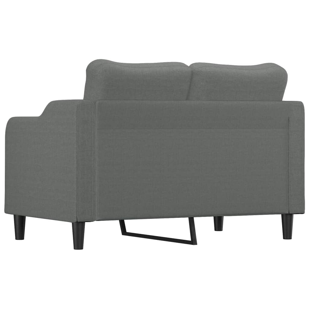 Dvivietė sofa, tamsiai pilkos spalvos, 120cm, audinys