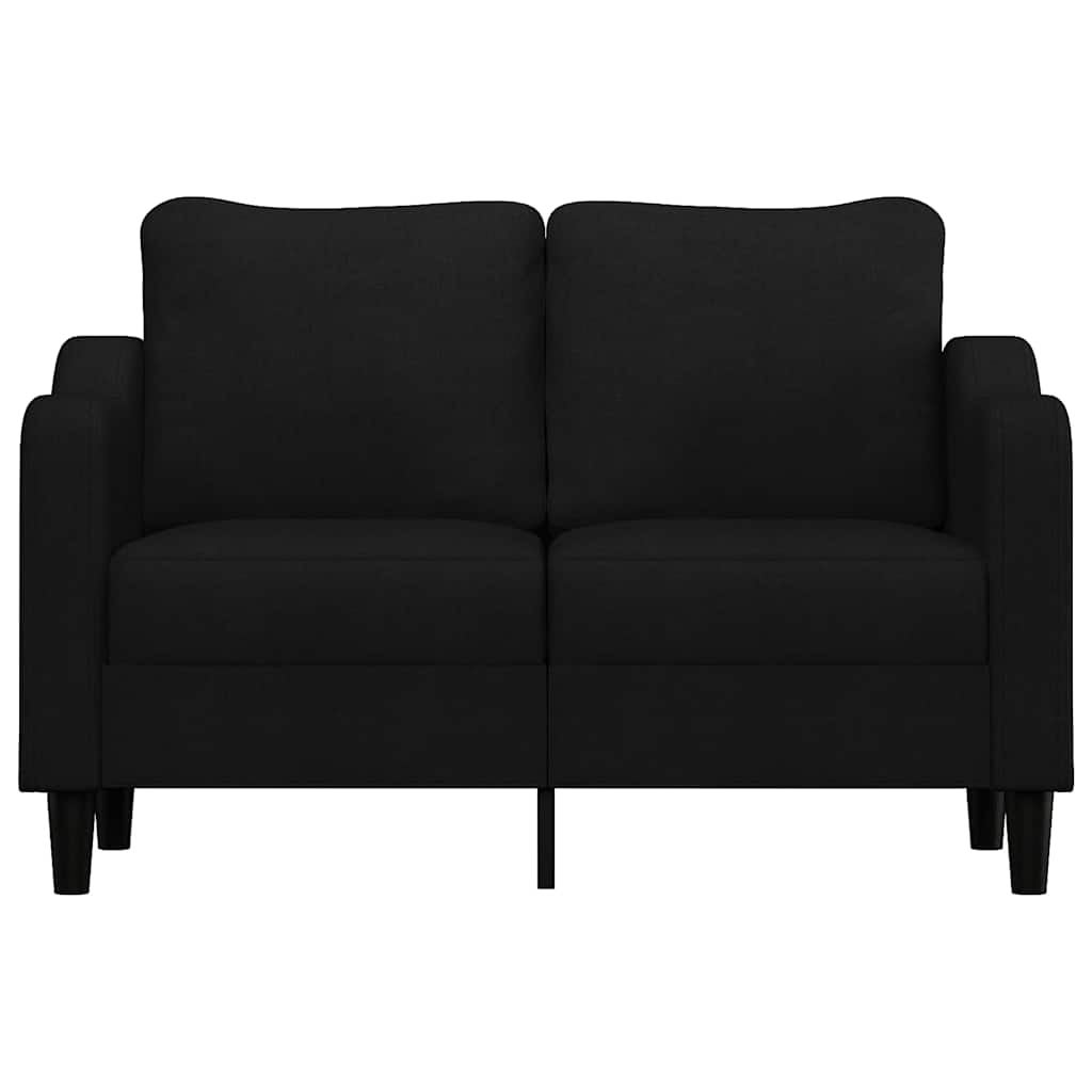 Dvivietė sofa, juodos spalvos, 120cm, audinys