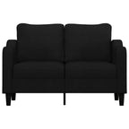 Dvivietė sofa, juodos spalvos, 120cm, audinys