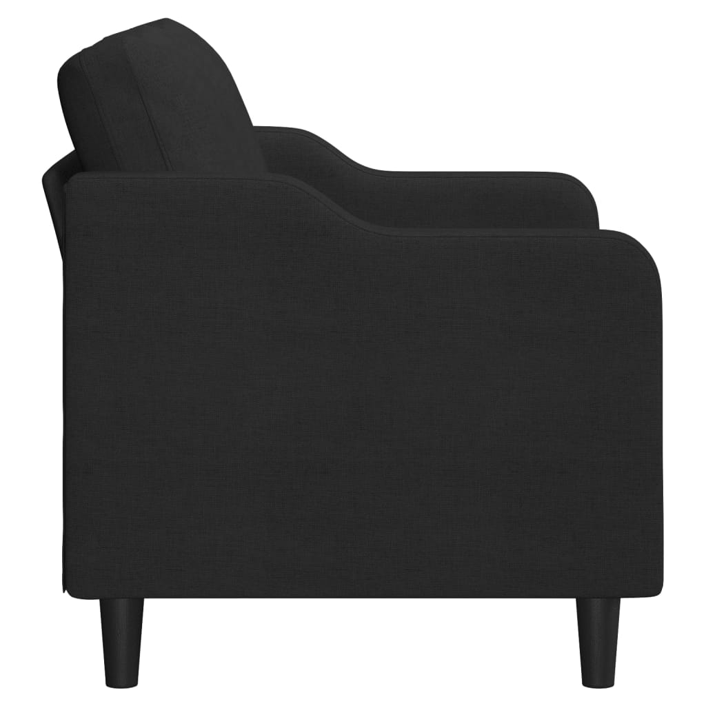 Dvivietė sofa, juodos spalvos, 120cm, audinys