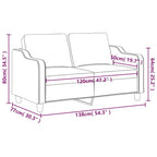 Dvivietė sofa, juodos spalvos, 120cm, audinys