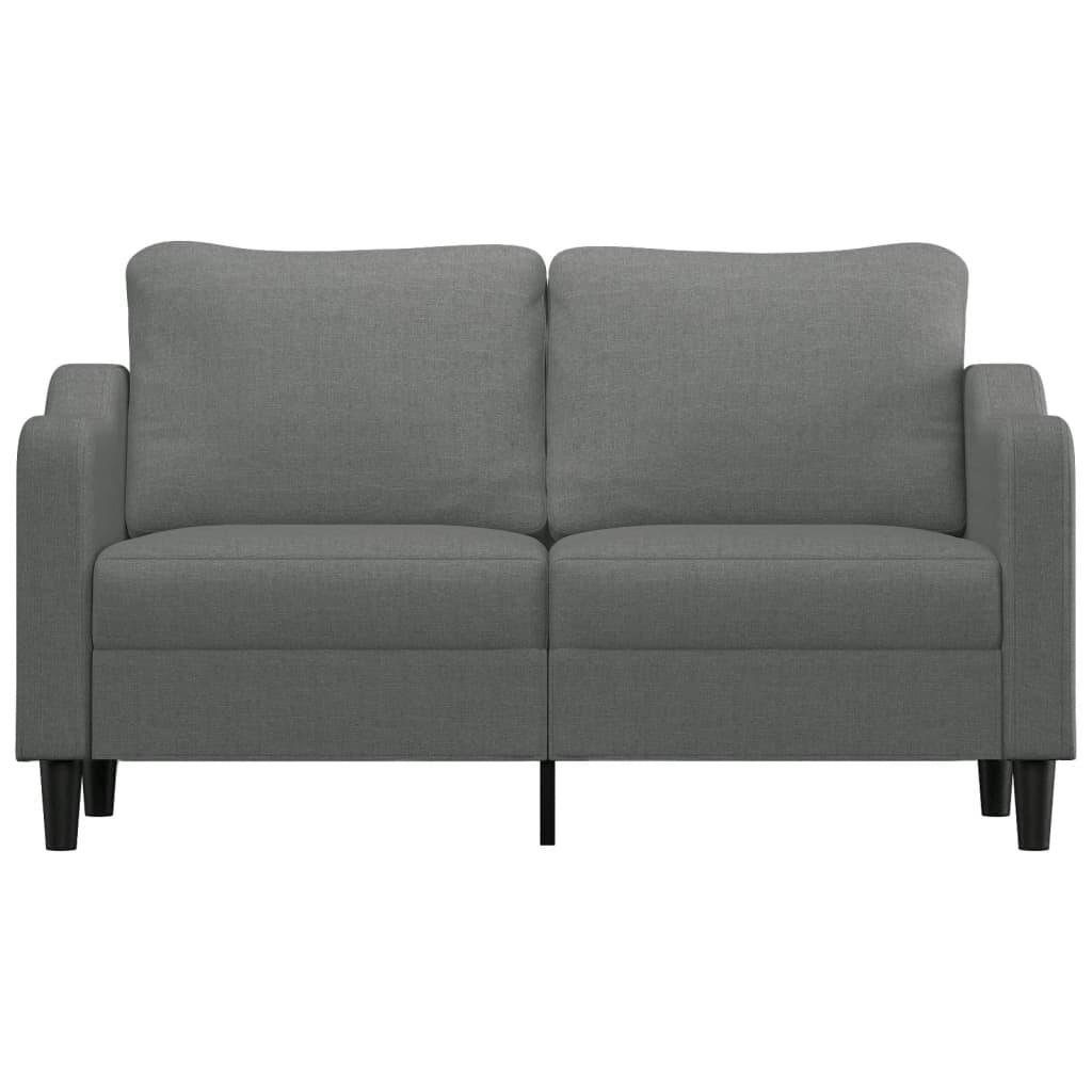 Dvivietė sofa, tamsiai pilkos spalvos, 140cm, audinys