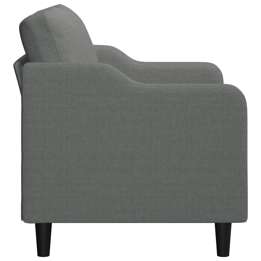 Dvivietė sofa, tamsiai pilkos spalvos, 140cm, audinys